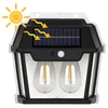 Realprices Dviguba saulės energija varoma LED sodo sieninė lempa su judesio jutikliu
