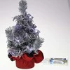 Realprices Kalėdų eglutės dekoratyvinės LED lemputės, dirbtinis sidabrinis ornamentas, 20 cm