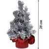 Realprices Kalėdų eglutės dekoratyvinės LED lemputės, dirbtinis sidabrinis ornamentas, 20 cm