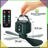 Nešiojamas 2 viename lubų ventiliatorius palapinei, miegamajam, stovyklavimui, USB, 5200 mAh
