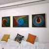 Realprices Virvelių meno kūrybinis rinkinys, paveikslų rėmelis iš pintų siūlų, 30x30 cm