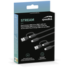 Speedlink - STREAM Play &amp; Charge USB-C/A–USB-C laido rinkinys, juodas