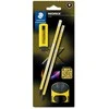Staedtler - NORIX Pieštukas Set, 2 pencils, eraser and sharpener - Geltona (181 SBK2-1)