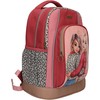 Top Model TOPModel - School Backpack LEOHEART - Rožinė, Berry Raudona, Brown