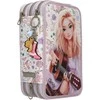 Top Model TOPModel - Triple Pieštukas Case COWGIRL - Kreminis-Coloured with Pale Violetinė Accents