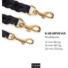 WalkFit - Walk'it sekimo pavadėlis - Juodas - Vidutinis 16 mm - 220 cm