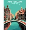 Omaart Paveikslinis Amsterdamas: Tiltas ir dviratininkai