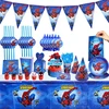 „Žmogus voras” (Spiderman) Gimtadienio Vienkartinių Indų 12 Dalių Rinkinys