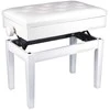 V-TONE ŁAWA 2 WH - piano bench with storage compartment and height adjustment, baltas