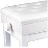 V-TONE ŁAWA 2 WH - piano bench with storage compartment and height adjustment, baltas