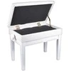 V-TONE ŁAWA 2 WH - piano bench with storage compartment and height adjustment, baltas