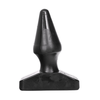 All Black All Juodas Plug 16 cm - Grooved Silicone Analogue, Juodas