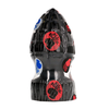 All Black All Juodas Model 73 Anal Plug 14 cm - Hand Grenade Design, Juodas