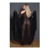 Allure Drama Queen Cape &amp; G-String Set OS Adjustable Juodas Mesh