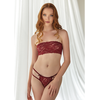 Allure Dreamgirl Lace Bandeau &amp; Thong Set L/XL - Elegant Double Strap Design