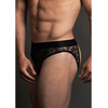 Allure Dreamgirl Lace Open Back Brief S/M - Sheer Mid-Rise Intimate Panty