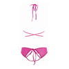 Allure Marley Peekaboo Halter &amp; Strappy Panty Set L/XL Hot Rožinė