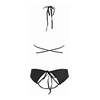 Allure Marley Peekaboo Set Juodas S/M - Halter Top &amp; Lace-Up Open Panty