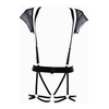 Allure Fantasy Lingerie St. Tropez Babe Mesh Suspender Set Juodas One Size