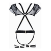 Allure Fantasy Lingerie St. Tropez Babe Mesh Suspender Set Juodas One Size