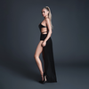 Allure Take Me Vinyl &amp; Mesh Bodysuit with Flirty Skirt XL Juodas - Elegant Design