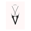 Allure Vesper Teddy Halter L/XL Juodas - Elegant Open-Back Bodysuit