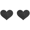 Bijoux Indiscrets Flash Heart Juodas Body Art Stickers - Reusable, Universal Fit