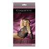 Coquette Dreamgirl Plus Size Fishnet Bodysuit with Separate Sleeves Juodas