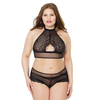Coquette Dreamgirl Fishnet Lace Halter Top &amp; Shorts Set Adjustable One Size