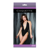 Coquette Leg Avenue Halter Teddy Juodas One Size - Elegant Bodysuit Design