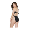 Coquette Leg Avenue Halter Teddy Juodas One Size - Elegant Bodysuit Design