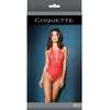 Coquette Dreamgirl Teddy Halter Lace-Up V-Neck, Stretch Lace, One Size