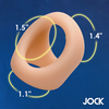 Curve Toys Malesation Silicone Performance Ring Dual Openings, Skin Tone, Flexible