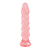 Doc Johnson Crystal Jellies Ribbed Plug 5" Clear - Flexible Design