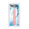 Doc Johnson Crystal Jellies Ribbed Plug 5" Clear - Flexible Design