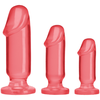 Doc Johnson Crystal Jellies Set Intimate Training 3 Sizes Clear