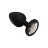 Doc Johnson Booty Bling Spade Intimate Plug Small Juodas with Gem Accent