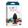 Doc Johnson Booty Bling Spade Intimate Plug Small Juodas with Gem Accent