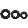 Doc Johnson Silicone Ring Set - Flexible Anatomical Support, Juodas