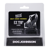 Doc Johnson Rock Solid EZ Top Cap Large Juodas - Leak-Proof One-Handed System