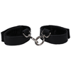 Doc Johnson Vegan Leather Velvet-Lined Adjustable Handcuffs Juodas