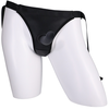 Doc Johnson Harness Set with Slim Silicone Attachment, Juodas Vegan Leather