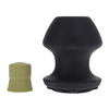 Doc Johnson Oxballs Kum Keeper Medium Juodas - Silicone Plug with Removable Stopper