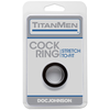 Doc Johnson TitanMen Stretch-To-Fit Flexible Ring Juodas TPR