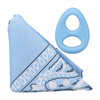 Doc Johnson The Code Silicone Support Ring &amp; Bandana Set Light Mėlyna by Rock Solid