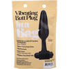 Doc Johnson Silicone Juodas Anal Plug 12 cm with 10-Function Bullet