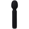 Doc Johnson Juodas Silicone Compact Wand Massager USB Rechargeable 10 Modes