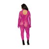 Dreamgirl Leg Avenue Bodystocking Diamond Plus Size with Finger Gloves Azalea