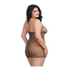 Dreamgirl Diamond Chemise Set with G-String, Juodas, Elegant Mesh Design