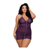 Dreamgirl Chemise &amp; G-String Diamond Mesh Set Juodas Lingerie